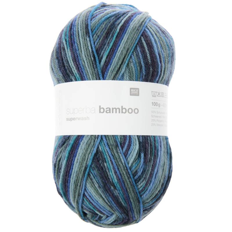 Rico Design Superba Bamboo superwash Blau Mix von Rico Design