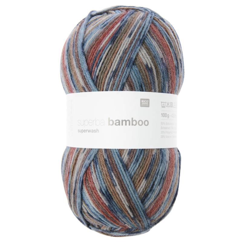 Rico Design Superba Bamboo superwash Braun-Blau Mix von Rico Design
