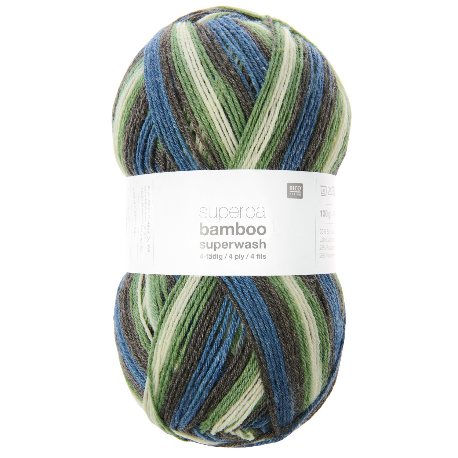 Rico Design Superba Bamboo superwash Oliv-Grün Mix von Rico Design