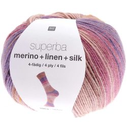 Superba Merino + Linen + Silk 4fädig Superba Merino + Linen + Silk 4fädig von Rico Design