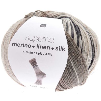 Superba Merino + Linen + Silk 4fädig von Rico Design