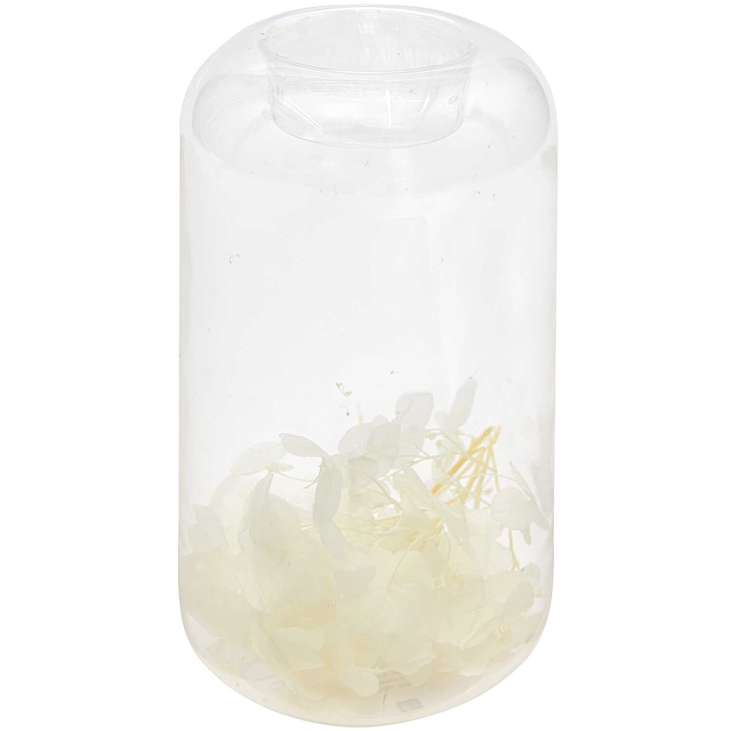 Teelichthalter mit Trockenblumen 14,5cm Teelichthalter mit Trockenblumen 14,5cm von Rico Design