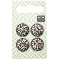 Trachtenknöpfe Blumen 1,7cm 4 Stück Trachtenknöpfe Blumen 1,7cm 4 Stück von Rico Design