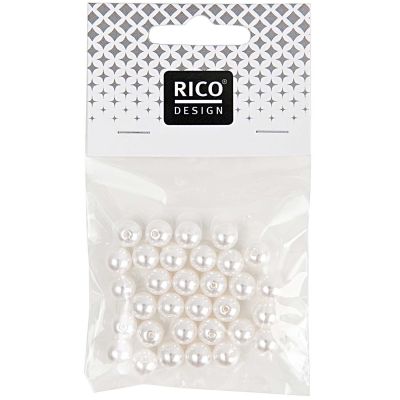 Rico Design Wachs-Perlen perlweiß 10mm 15 Stück von Rico Design