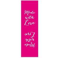 Webetiketten außen made with love pink 2x8cm 3 Stück von Rico Design