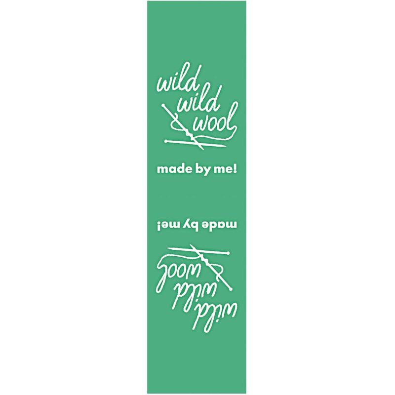Webetiketten außen wild wild wool grün 2x8cm 3 Stück von Rico Design