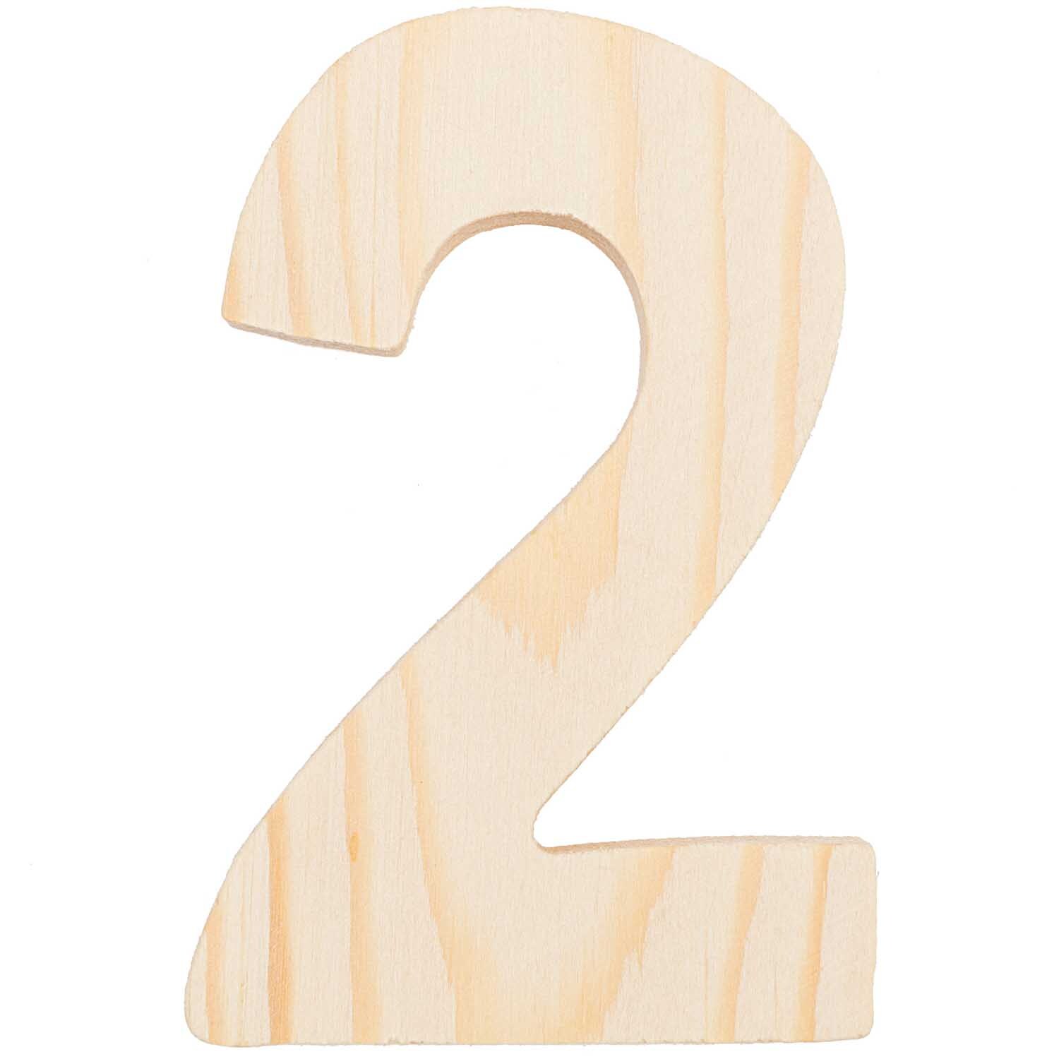 Zahlen 8cm Holz von Rico Design