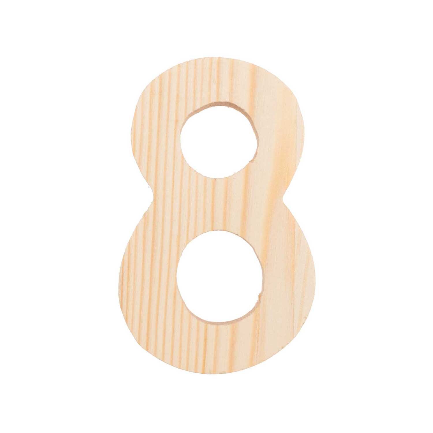 Zahlen 8cm Holz von Rico Design