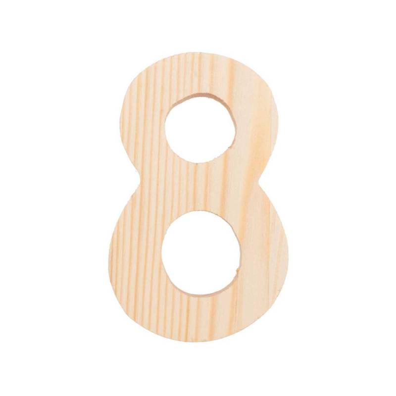 Zahlen 8cm Holz von Rico Design