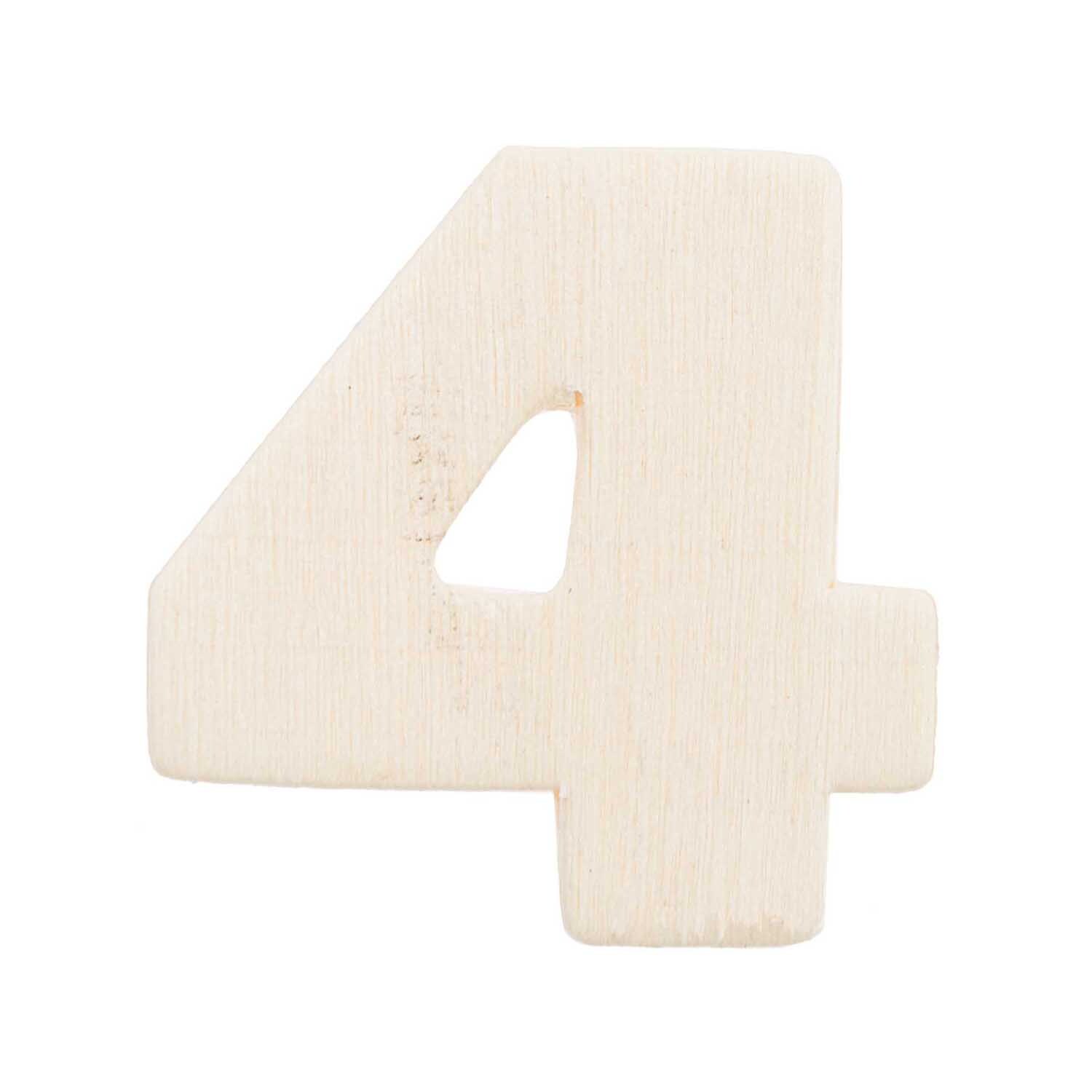 Rico Design Zahlen & Zeichen aus Holz 3,3cm 4 Rico Design Zahlen & Zeichen aus Holz 3,3cm 4 von Rico Design