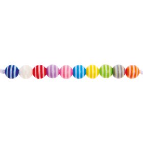 itoshii Gestreifte Perlen multi stripe Mix 6mm 65 Stück von Rico Design