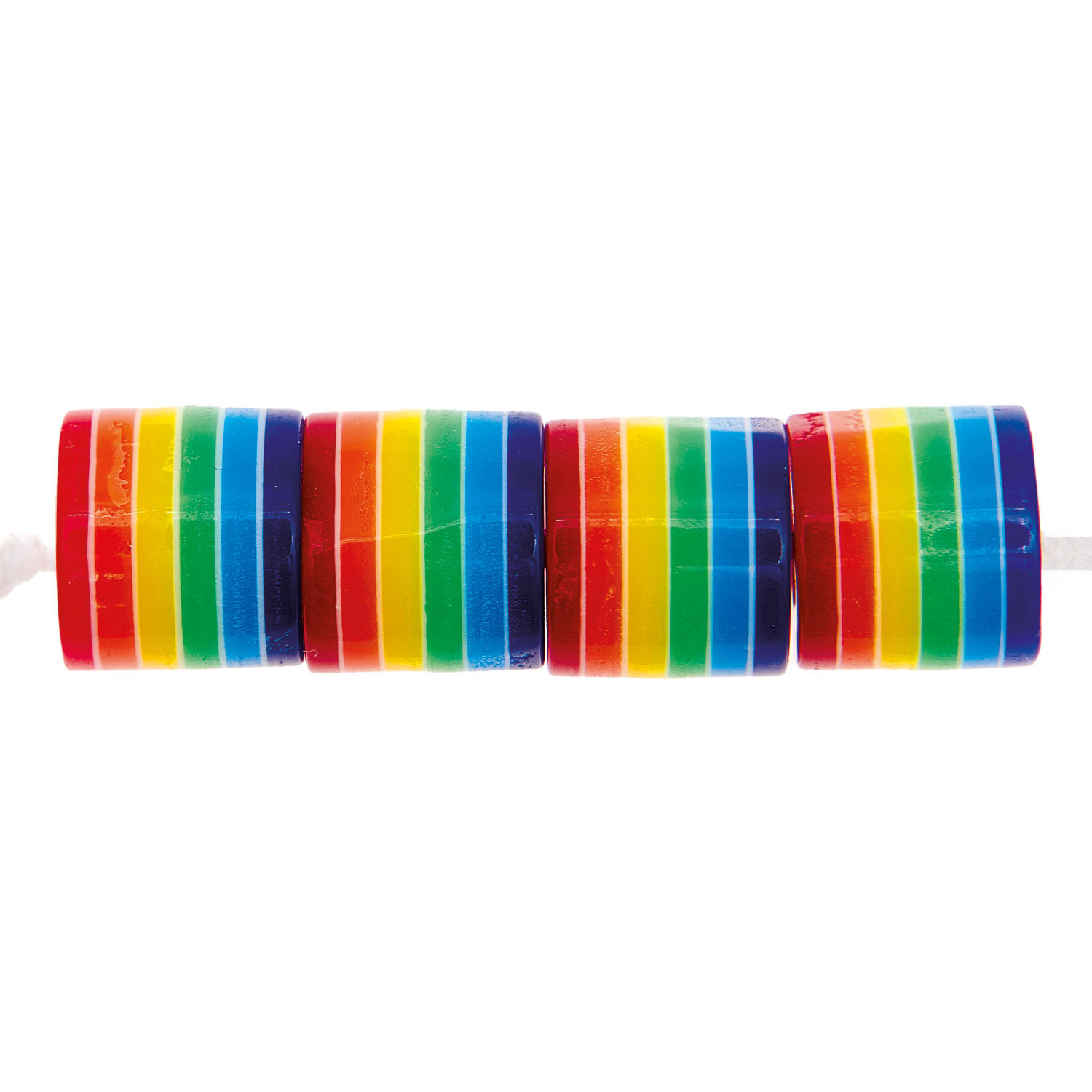 itoshii Gestreifte Zylinderperlen Regenbogen ca. 9x10mm 21 Stück itoshii Gestreifte Zylinderperlen Regenbogen ca. 9x10mm 21 Stück von Rico Design