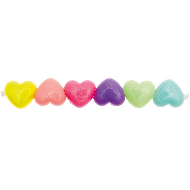 itoshii Herz Perlen pastell 18x16x9mm 10 Stück von Rico Design