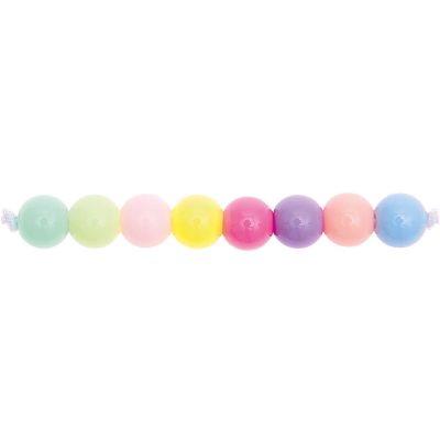 itoshii Kunststoffperlen rainbow pastell Mix 6mm 80 Stück von Rico Design