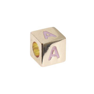 itoshii - Ponii Beads Buchstabenwürfel gold 10x10x10mm von Rico Design