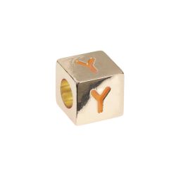 itoshii - Ponii Beads Buchstabenwürfel gold 10x10x10mm von Rico Design