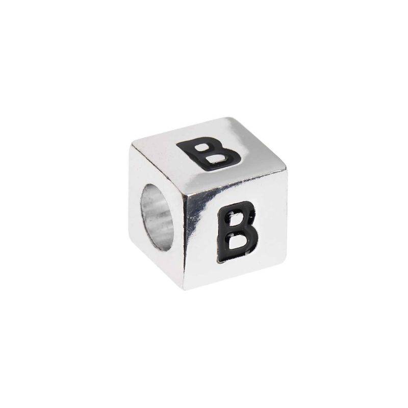 itoshii - Ponii Beads Buchstabenwürfel silber 10x10x10mm von Rico Design