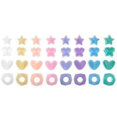 itoshii - Ponii Beads Formmix pastell 9x6mm 256 Stück von Rico Design