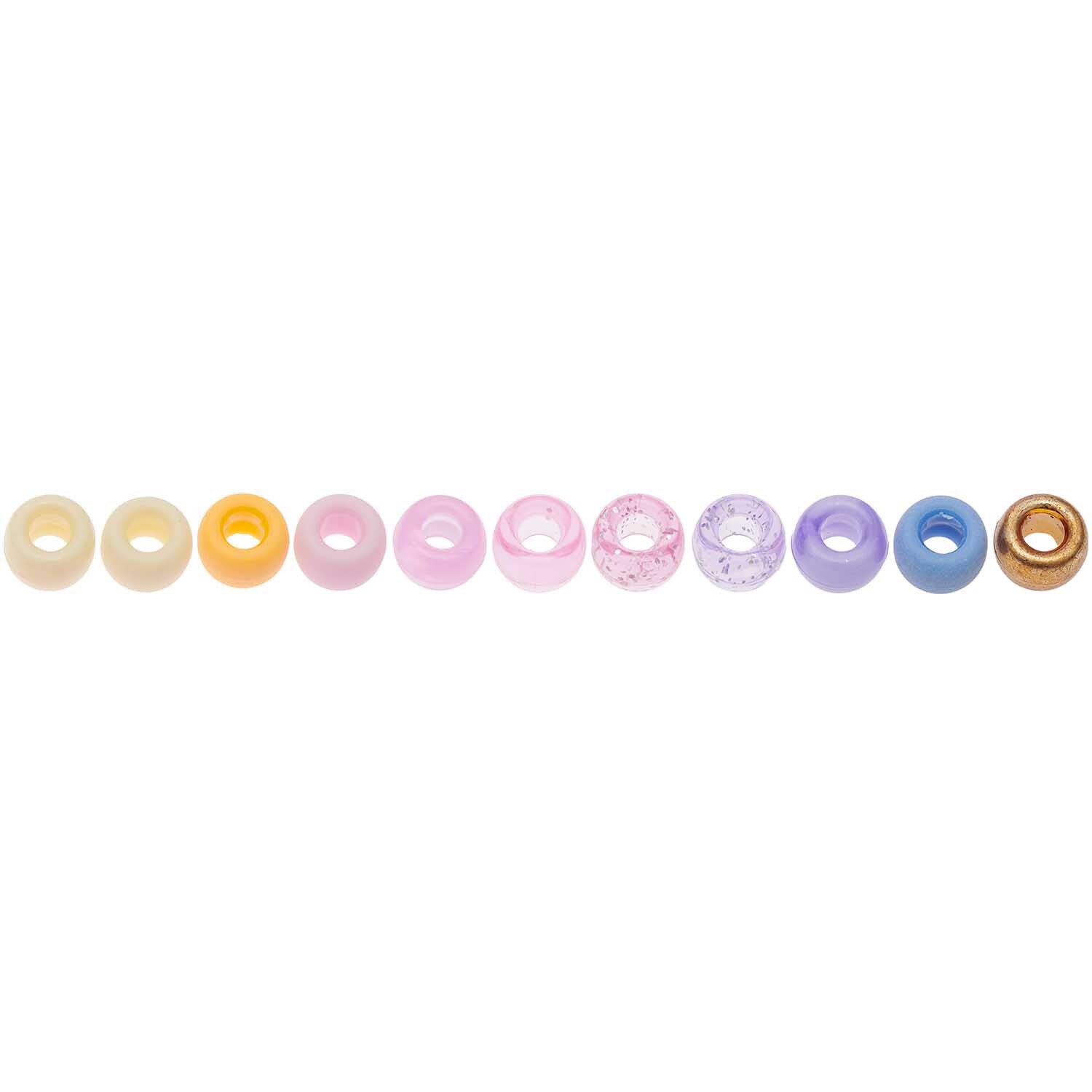 itoshii - Ponii Beads Pastell Mix 9x6mm 80 Stück von Rico Design