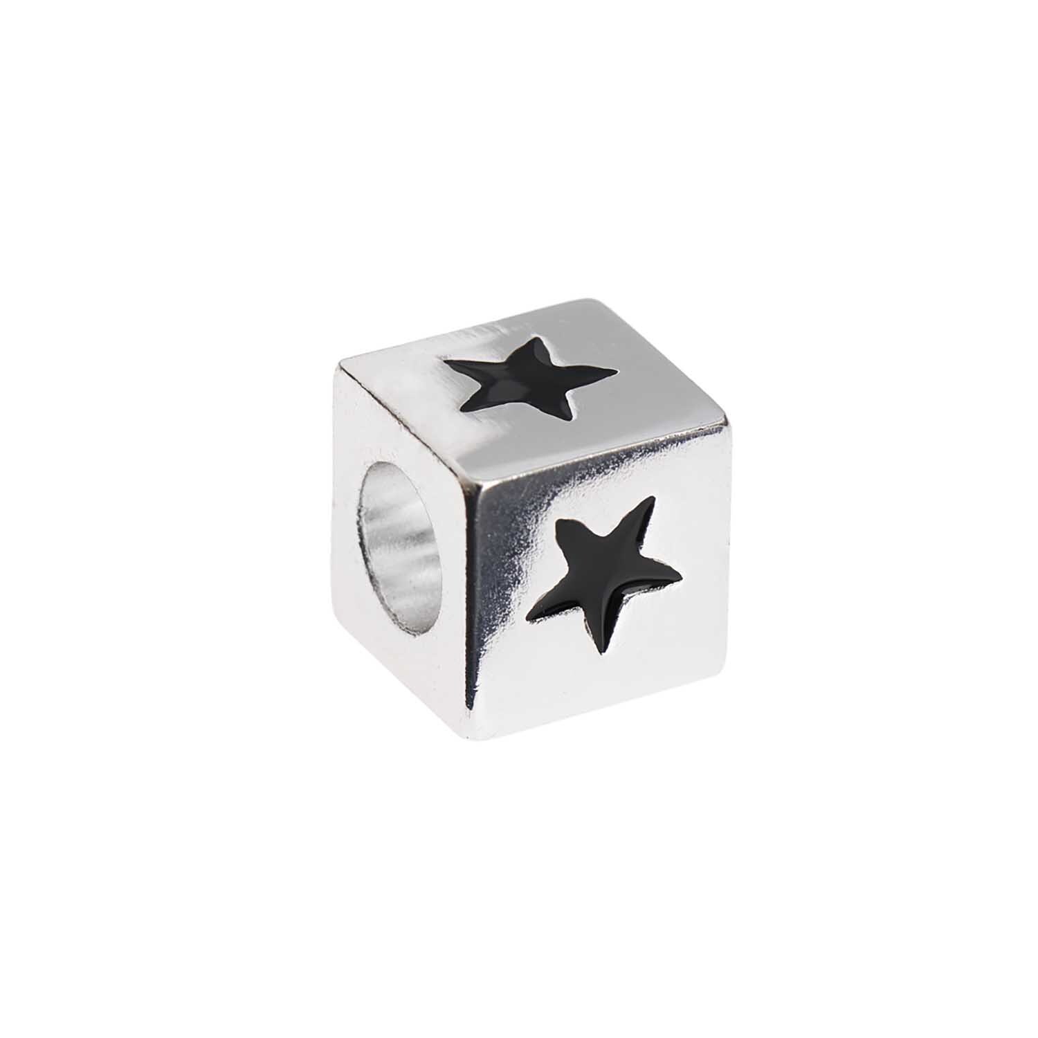 itoshii - Ponii Beads Würfel Stern silber 10x10x10mm von Rico Design