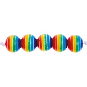 itoshii Regenbogen Perlen 8mm 48 Stück von Rico Design