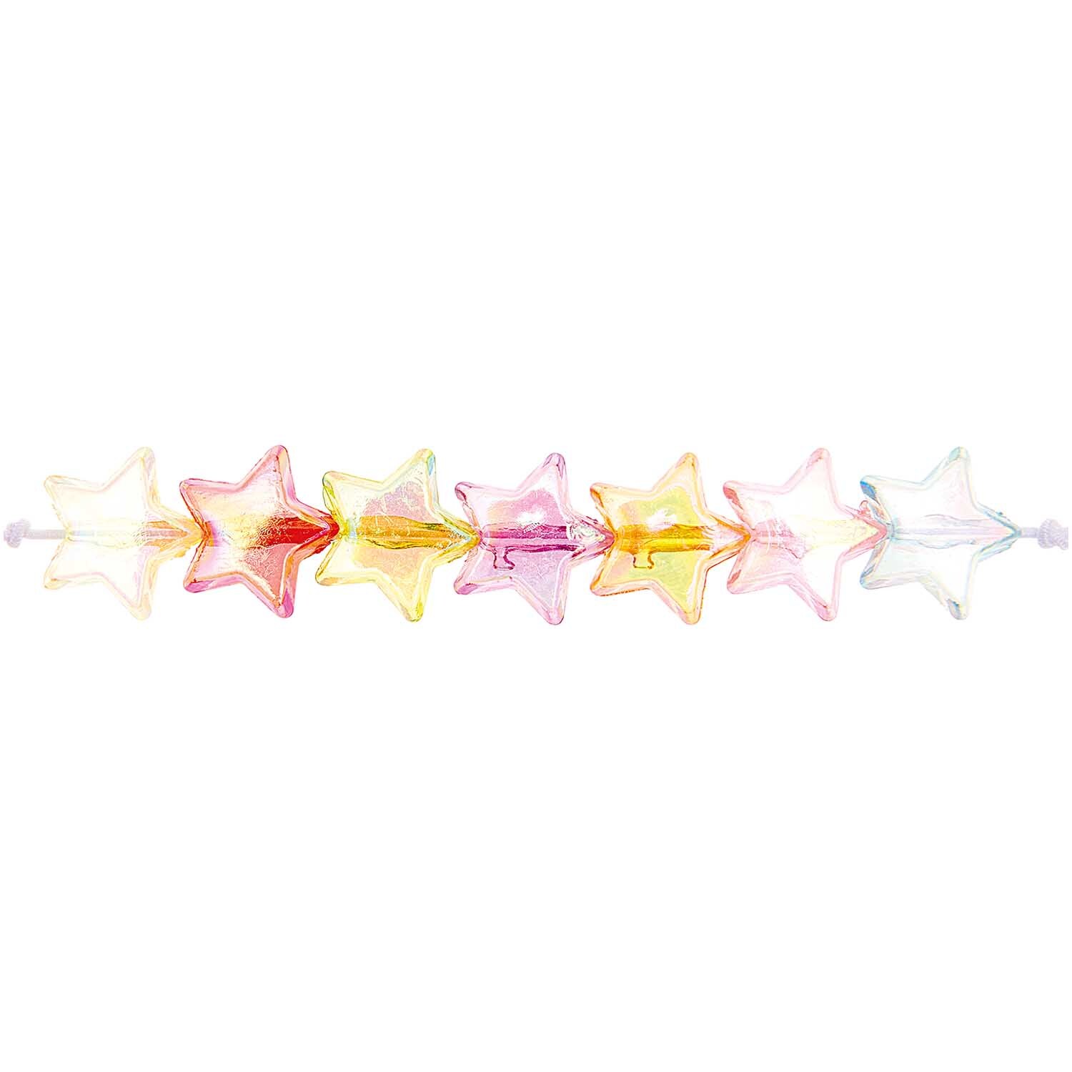 itoshii Stern Perlen transparent Farbmix 14x5mm 32 Stück itoshii Stern Perlen transparent Farbmix 14x5mm 32 Stück von Rico Design