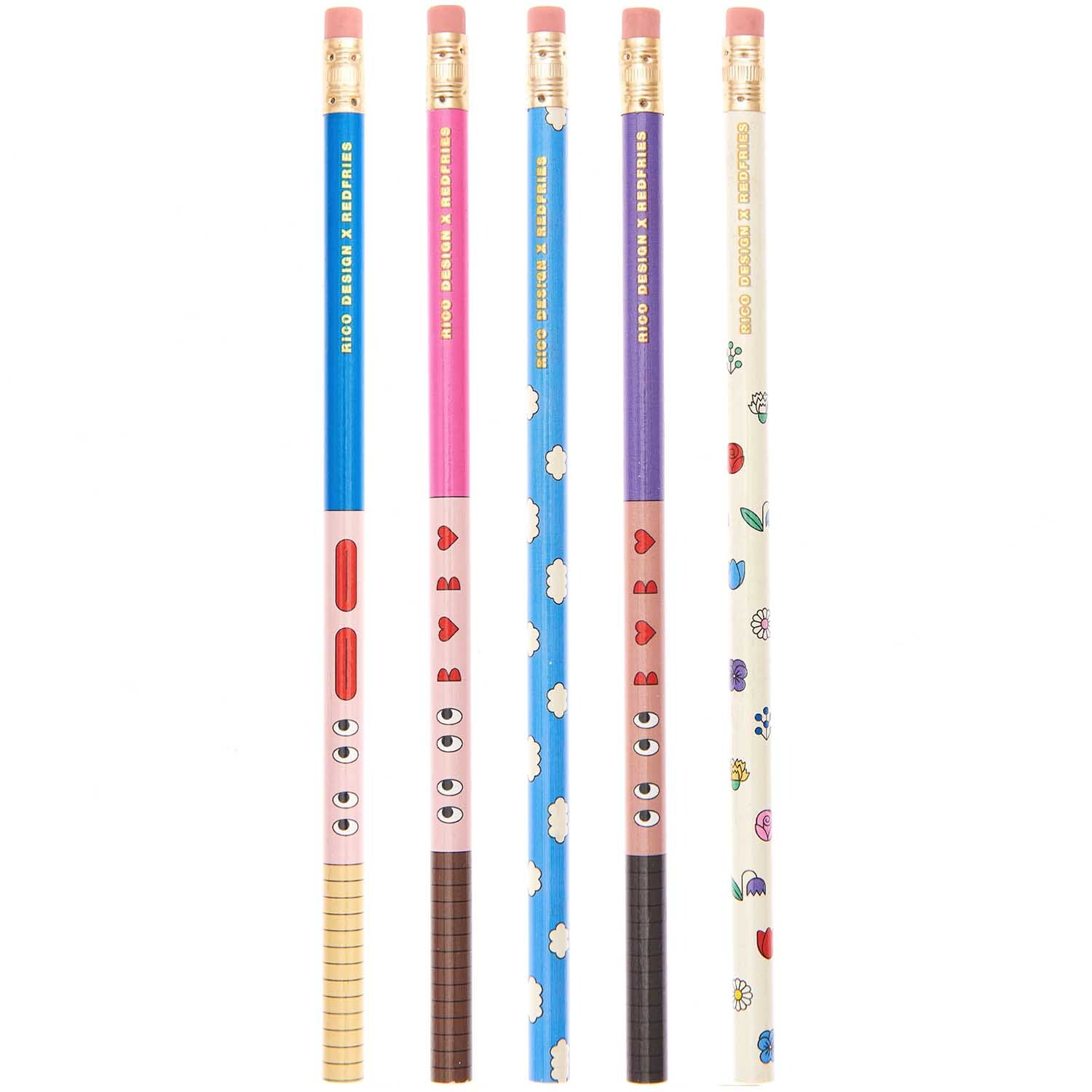 Rico Design x Redfries Bleistifte Eye Candy 5er-Set Rico Design x Redfries Bleistifte Eye Candy 5er-Set von Rico Design