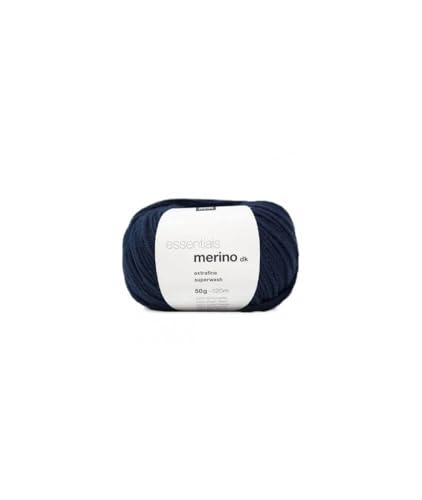 Rico Essentials, Merino-Wolle, Doppelstricktechnik, 50 g, Marineblau 28 Rico Essentials, Merino-Wolle, Doppelstricktechnik, 50 g, Marineblau 28 von Rico Design