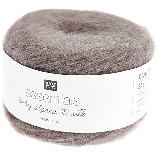 Rico Essentials Baby Alpaca Loves Silk, feines Lacegarn mit Seide und flauschiger Alpakawolle von Rico Design