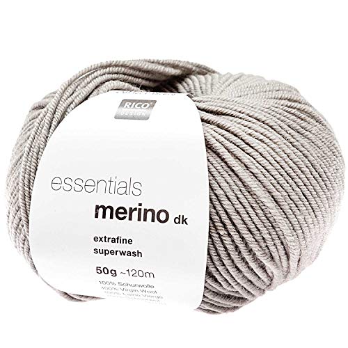 Rico Essentials Merino dk, Merinowolle Nadelstärke 4 mm zum Stricken oder Häkeln, 50g ca. (86 Aqua, (9,98€/100 Gramm)) von Rico Design