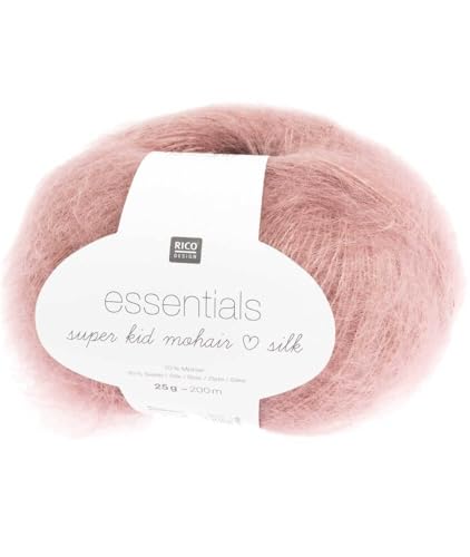 Rico Design Rosa Mohair-Seide-Mischung Yarn 0.13 kg 0.5 mm Handwäsche von Rico Design