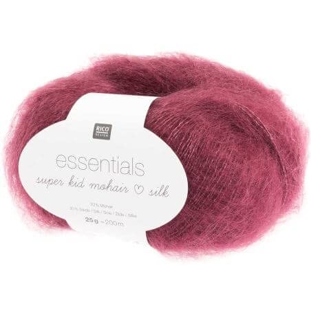 Rico Essentials Super Kid Mohair loves Silk, Fb. 015 – lila, Lacegarn aus Super Kid Mohair & Seide zum Stricken und Häkeln, Lacewolle Nadelstärke 4,5 mm von Rico Design