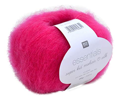 Rico Essentials Super Kid Mohair loves Silk, Fb. 021 – pink, Lacegarn aus Super Kid Mohair & Seide zum Stricken und Häkeln, Lacewolle Nadelstärke 4,5 mm Rico Essentials Super Kid Mohair loves Silk, Fb. 021 – pink, Lacegarn aus Super Kid Mohair & Seide zum Stricken und Häkeln, Lacewolle Nadelstärke 4,5 mm von Rico Design