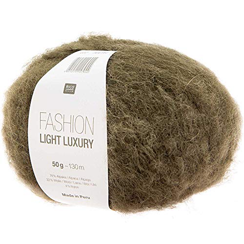 Rico Fashion Light Luxury Fb. 37 khaki, leichte Wolle mit Alpakawolle zum Stricken Rico Fashion Light Luxury Fb. 37 khaki, leichte Wolle mit Alpakawolle zum Stricken von Rico Design