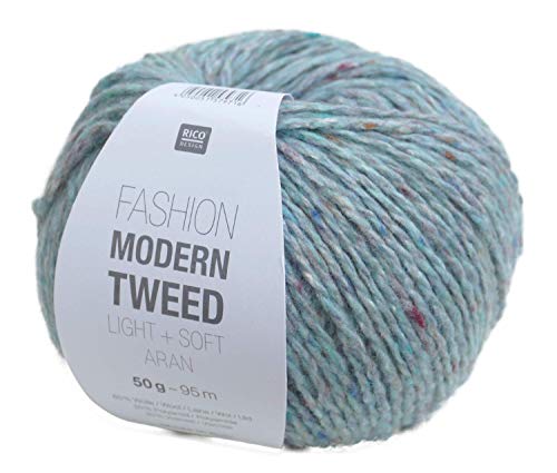 Rico Fashion Modern Tweed Light & Soft Aran 007 hellblau, leichte, weiche Tweedwolle zum Stricken und Häkeln Rico Fashion Modern Tweed Light & Soft Aran 007 hellblau, leichte, weiche Tweedwolle zum Stricken und Häkeln von Rico Design