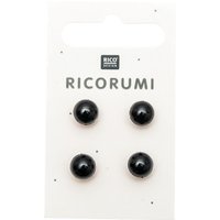 Rico Ricorumi Knöpfe mit Steg - Ø 8,5 mm von Schwarz