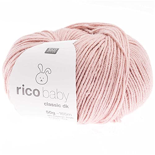 Rico Wolle Baby Classic dk | Babywolle weich und pflegeleicht zum Stricken oder Häkeln | 50% Polyamid, 50% Polyacryl | 50g 165m Nadelstärke 3,5-4 mm (052 orchidee) von Rico Design