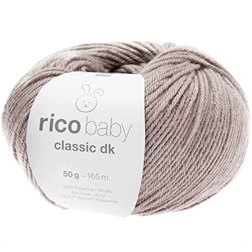 Rico Wolle Baby Classic dk | Babywolle weich und pflegeleicht zum Stricken oder Häkeln | 50% Polyamid, 50% Polyacryl | 50g 165m Nadelstärke 3,5-4 mm (073 lavendel) von Rico Design