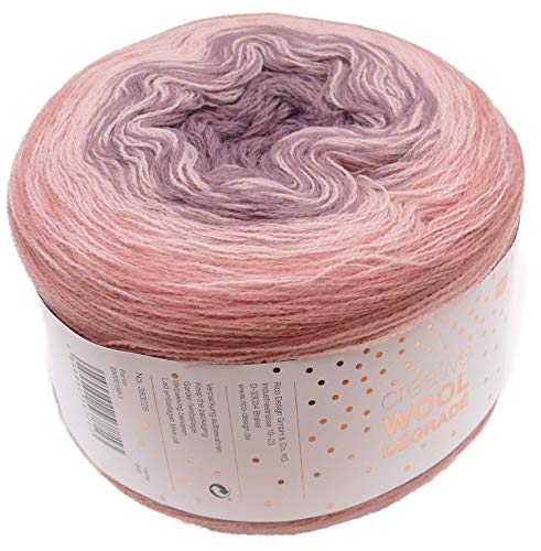Rico Creativ Wool Farbverlauf, 4-fädig, 200 g, lila/rosa von Rico Design