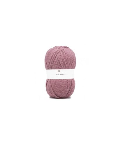 Rico creative Soft Wool Aran Fb. 013 - Mauve, 100g weiche, Pflegeleichte Wolle Altrosa, für Nadelstärke 5 mm Rico creative Soft Wool Aran Fb. 013 - Mauve, 100g weiche, Pflegeleichte Wolle Altrosa, für Nadelstärke 5 mm von Rico Design