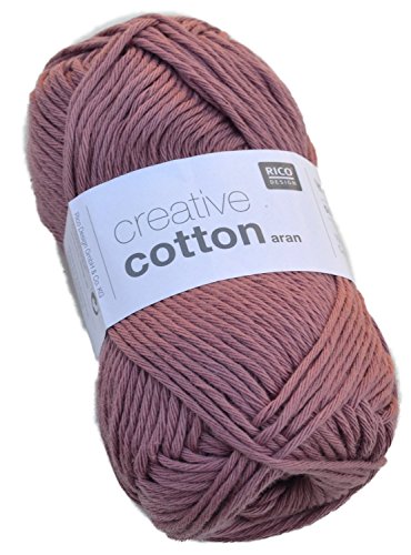 Rico creative cotton aran Farbe 12-mauve Baumwollgarn zum Stricken & Häkeln Rico creative cotton aran Farbe 12-mauve Baumwollgarn zum Stricken & Häkeln von Rico Design