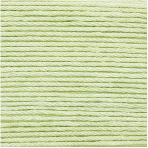 Ricorumi DK Wolle 100% Baumwolle Häkelgarn Häkelwolle 1 Knäul 25g Farbe (045 pastellgrün) von Rico Design