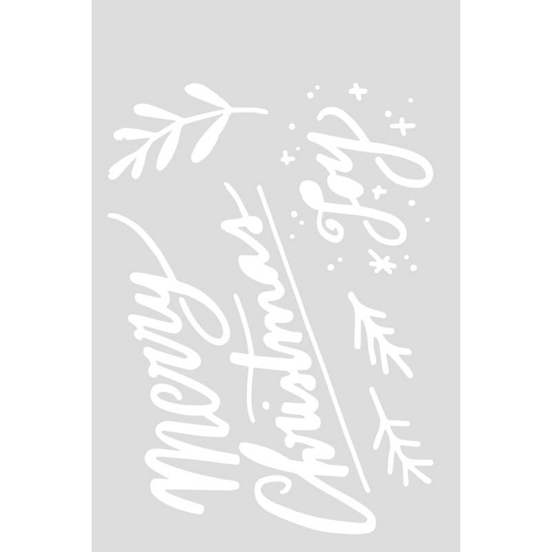 Schablone Merry Christmas 18,5x24,5cm selbstklebend Schablone Merry Christmas 18,5x24,5cm selbstklebend von Rico Design