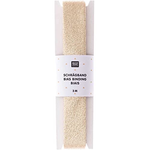 Schrägband 3 m Verzierband Nähband Abschlussband Gold Schrägband 3 m Verzierband Nähband Abschlussband Gold von Rico Design