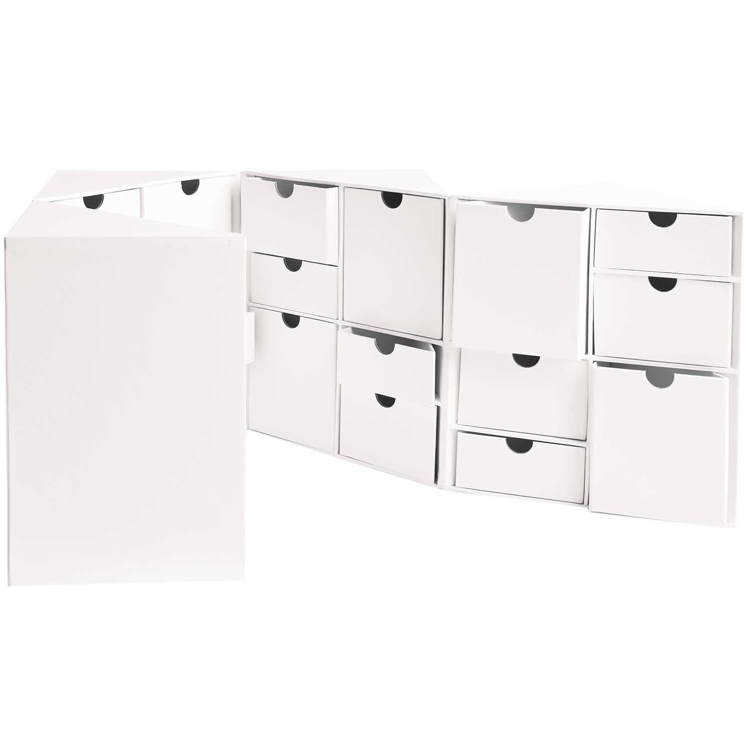 Schubladenschränkchen zum Aufklappen weiß gold 24x32x16cm Schubladenschränkchen zum Aufklappen weiß gold 24x32x16cm von Rico Design