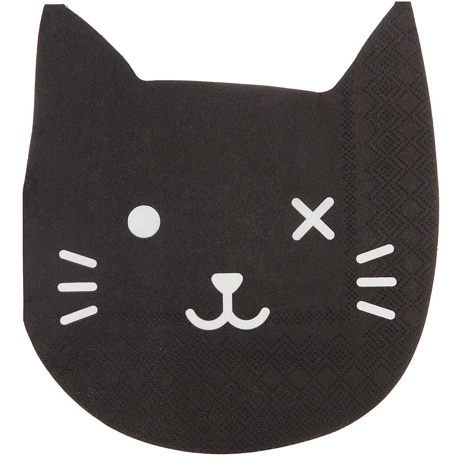 Servietten Katze schwarz 33x33cm 20 Stück von Rico Design