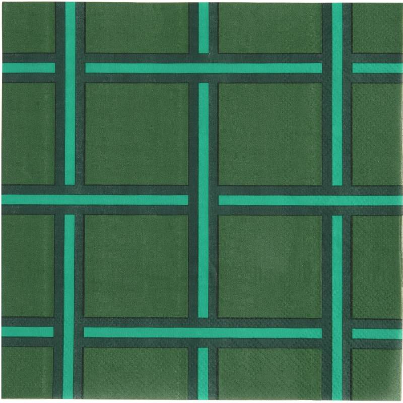 Servietten Raster Grün 20 Stück Servietten Raster Grün 20 Stück von Rico Design