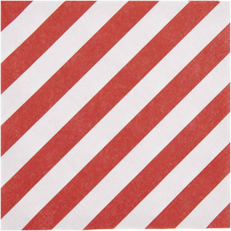 Servietten Streifen rot-weiß 33x33cm 20 Stück Servietten Streifen rot-weiß 33x33cm 20 Stück von Rico Design
