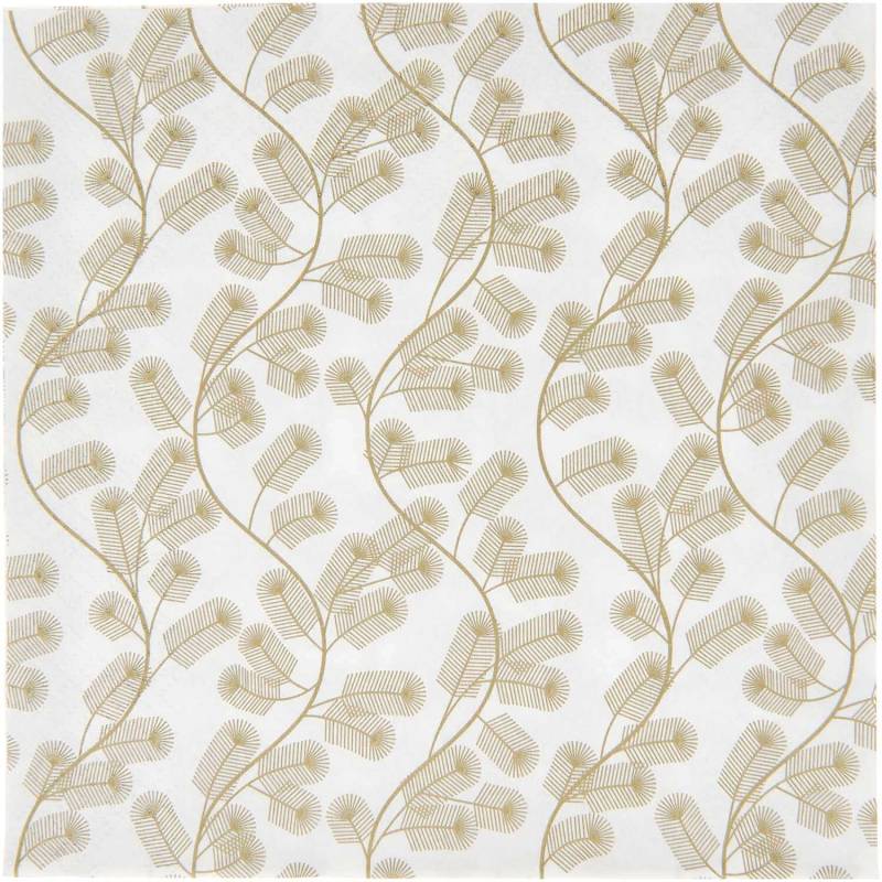 Servietten Tannenzweige gold 33x33cm 20 Stück Servietten Tannenzweige gold 33x33cm 20 Stück von Rico Design