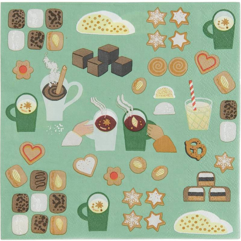 Servietten Weihnachtsgebäck 20 Stück Servietten Weihnachtsgebäck 20 Stück von Rico Design